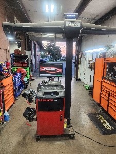 View of part of the interior of the garage.